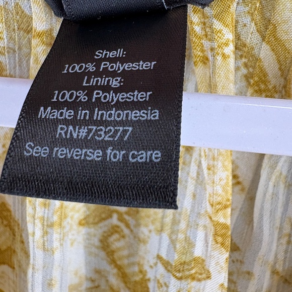 Simply Vera Vera Wang Yellow Abstract Ruffle Hem Dress XXL NWT - Picture 11 of 11